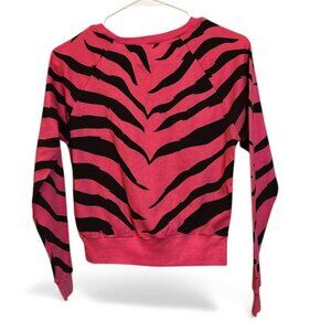 Hello Again Designed By Jacky and Mariza Womens Pink & Black Zebra Pattern Blous